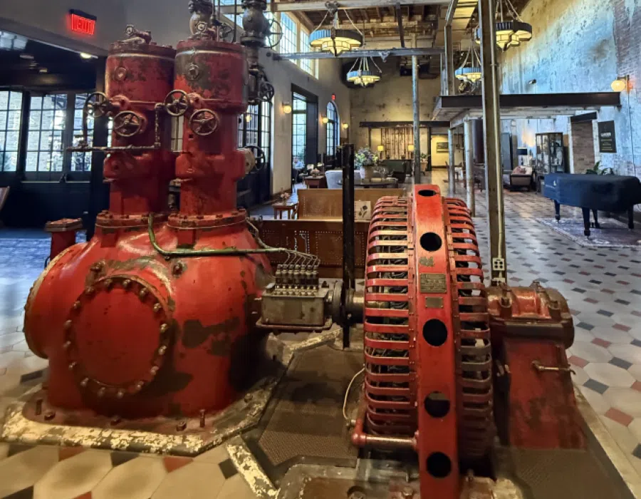 Original machinery at the Pearl in San Antonio, TX