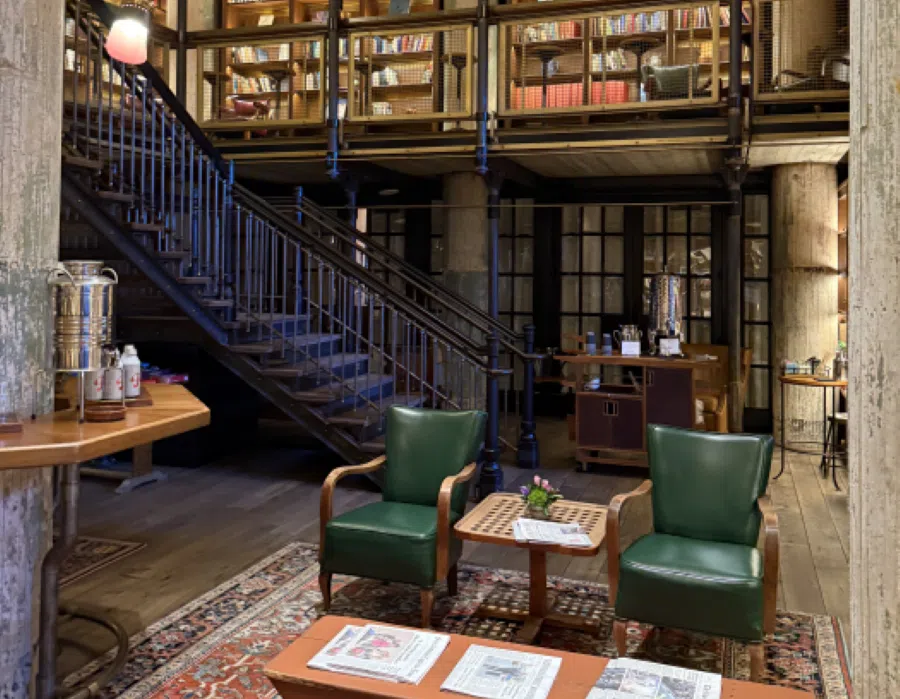 An indoor seating area at the Pearl in San Antonio, TX